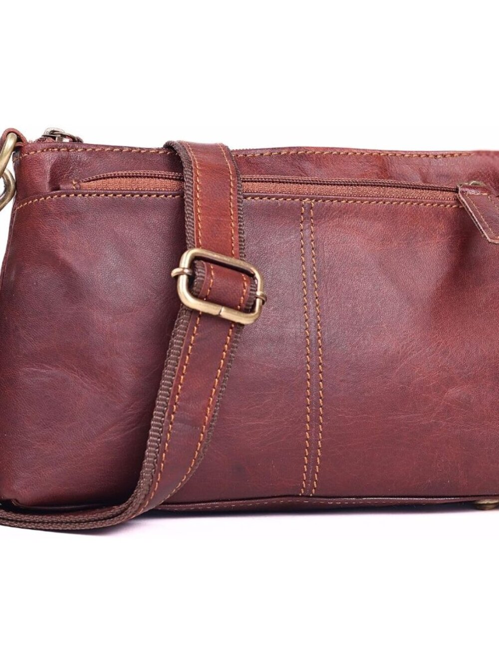 Small Genuine Leather Crossbody Bag for Women Vintage Mini Saddle Purse Boho Sho